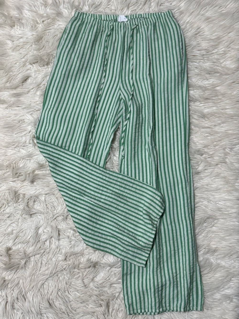 Sienna Sky Green and White Striped Pants